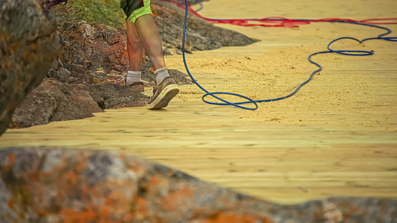 soplar aserrín después de un trabajo