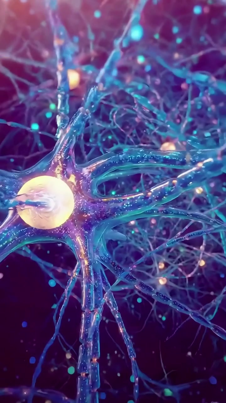 3D Animation of Neurons and Synaptic Transmission in the Human Brain