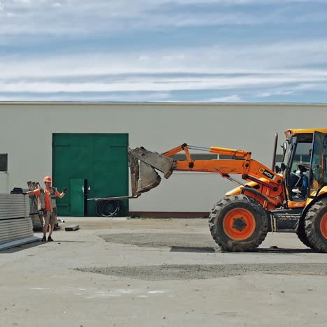 work on the construction site