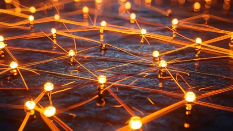 a group of lit candles sitting on top of a table