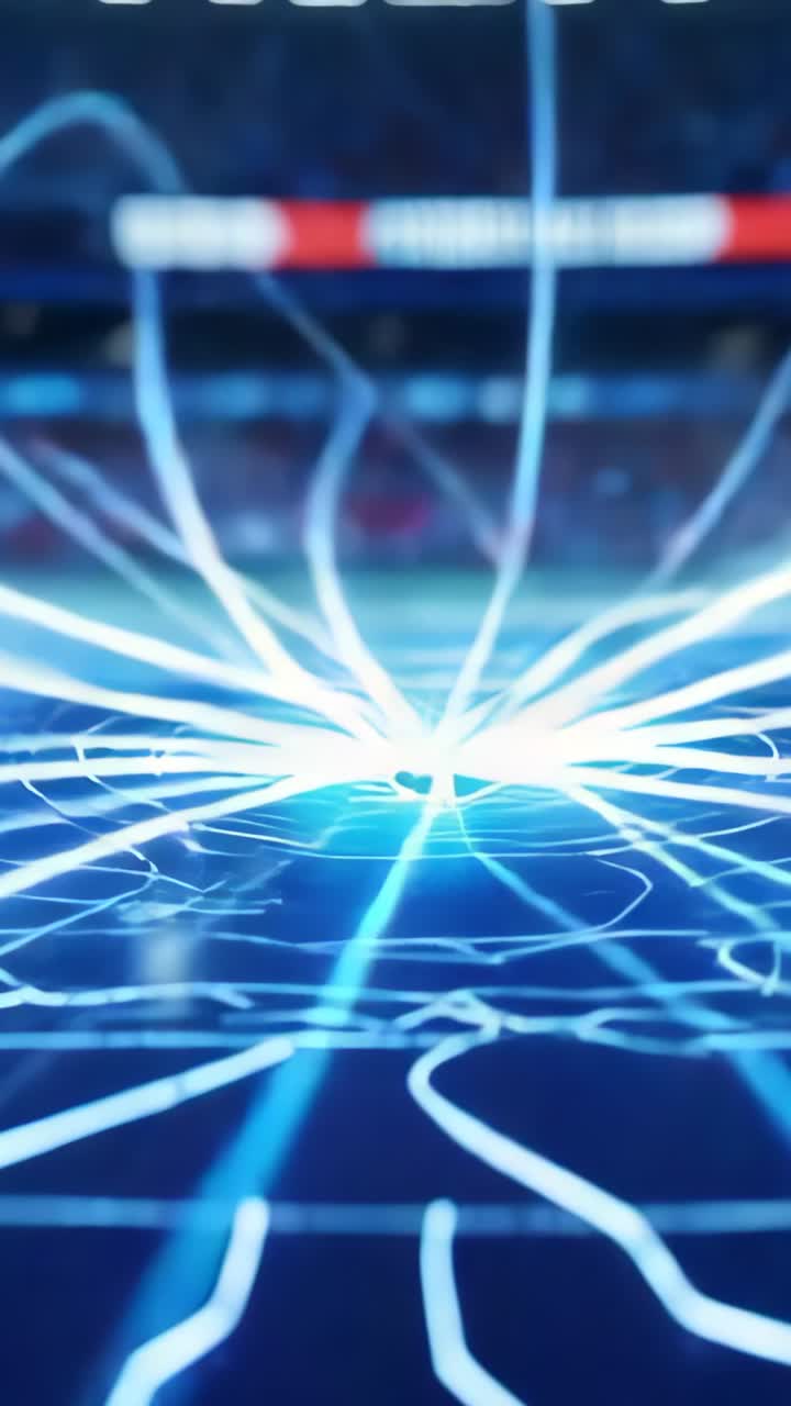 Vertical video: Node appearing pulsing and sending neon-blue filaments across grid forming web