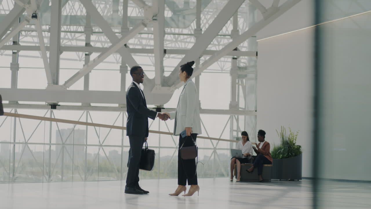 Business Professionals Meeting in Modern Office