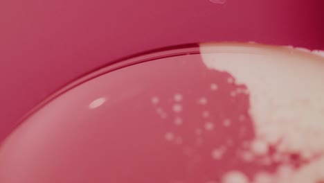 smooth red liquid surface