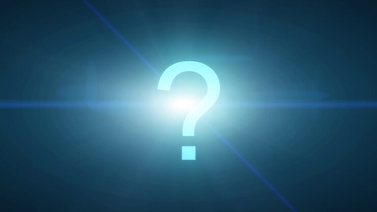 Question mark exploding forming letters numbers transition idea help faq answer