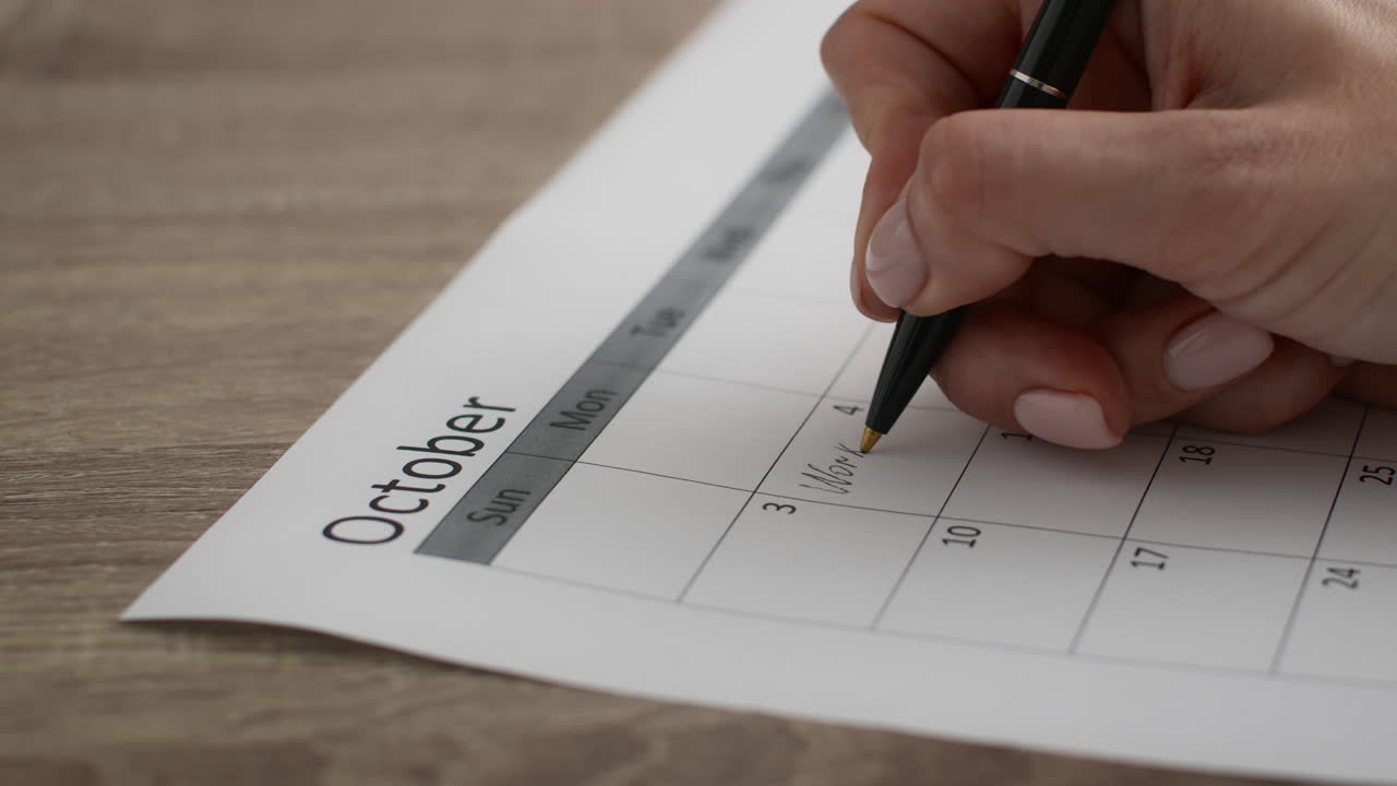 marcar una cita en un calendario