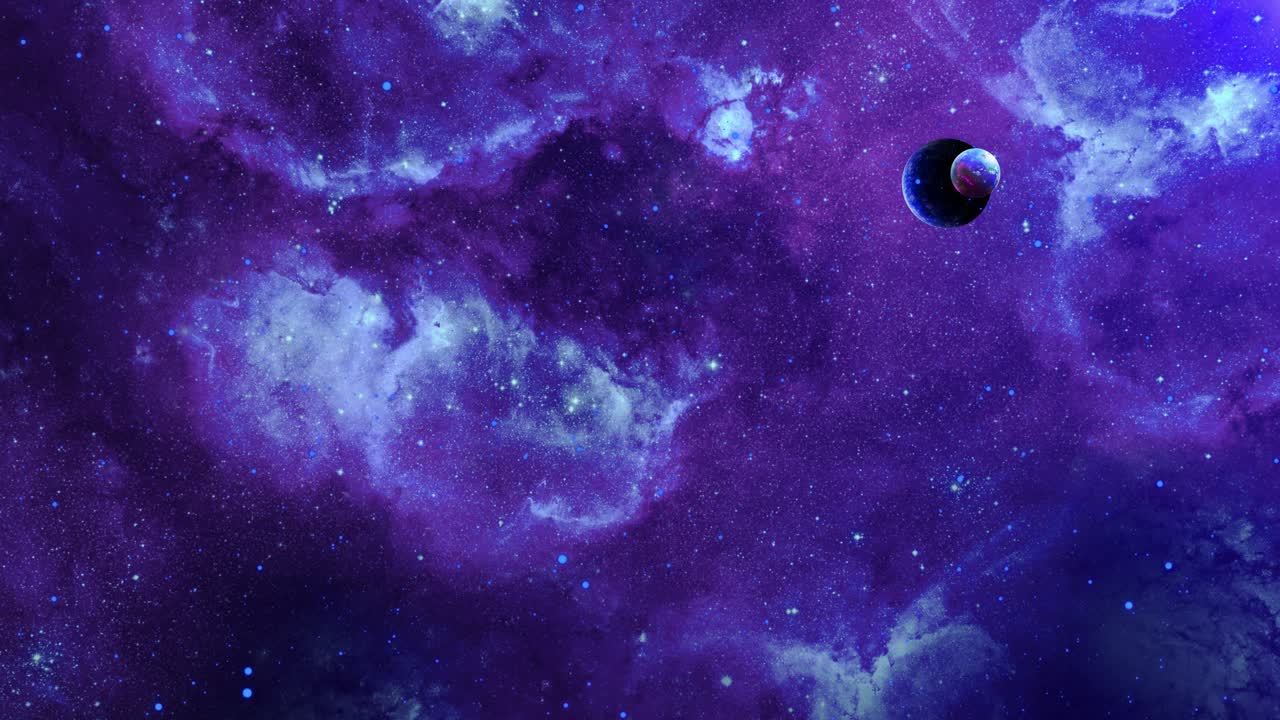 Animación 3D 4k del espacio exterior, vuelo espacial hacia el ojo de la nebulosa, campo de estrellas volando en el espacio profundo, espacio del universo