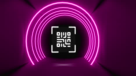 animación del código qr blanco parpadeante