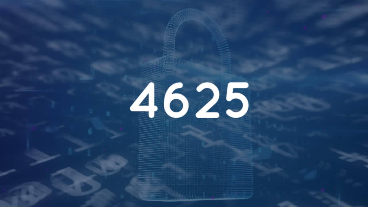 바이너리 코딩을 통해 처리되는 숫자의 애니메이션