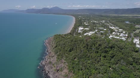 suburbs at the coast of four mile beach in port douglas, queensland, australia