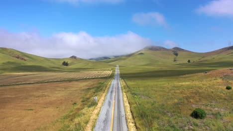 empty road between green meadow at daytime in san luis obispo, california