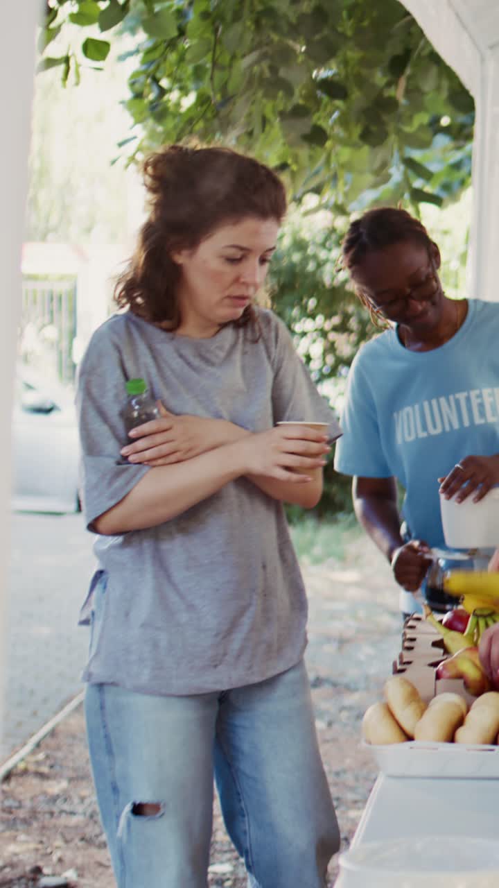 Vertical video Humanitarian aid provided to the poor