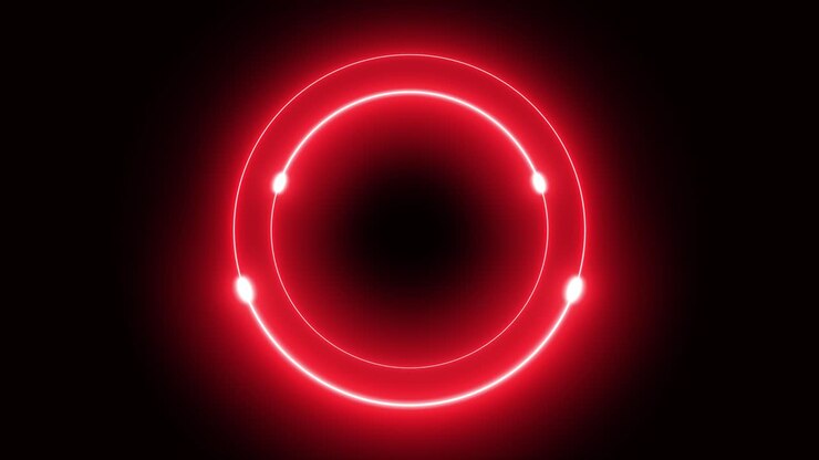 círculo rojo de neón