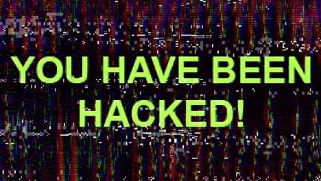 hacked system security error digital glitch screen