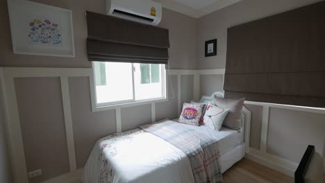 light and bright color bedroom decoration with stylish furniture