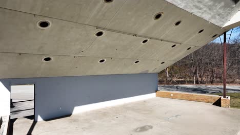 outside theatre structure at muskegon's mcgraft park