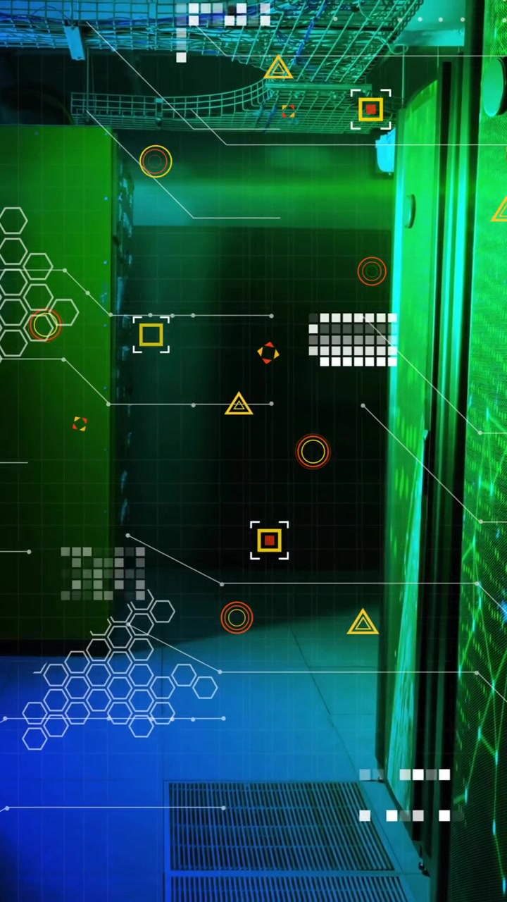 Animation of digital data processing over computer servers
