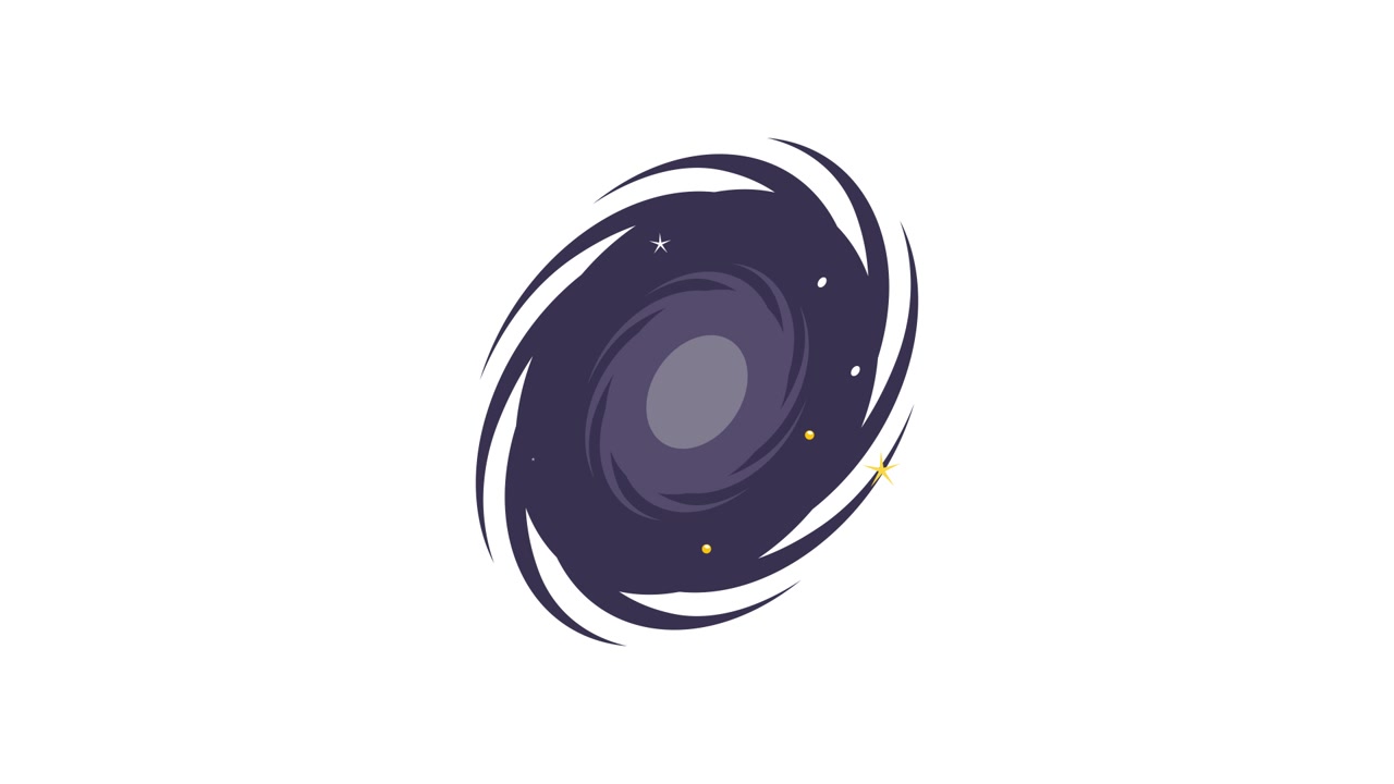 Animated Spiral Galaxy with Twinkling Stars