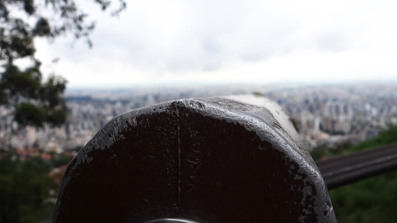 관점에서 lunette에서 본 벨로 호리존테, 미나스 제라이스, 브라질의 도시 풍경