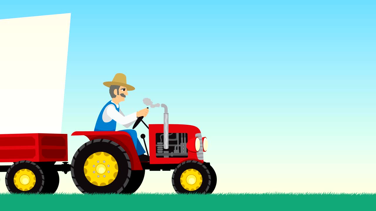 트랙터와 배경 2