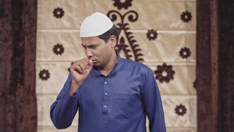 Sick-Indian-muslim-man-coughing