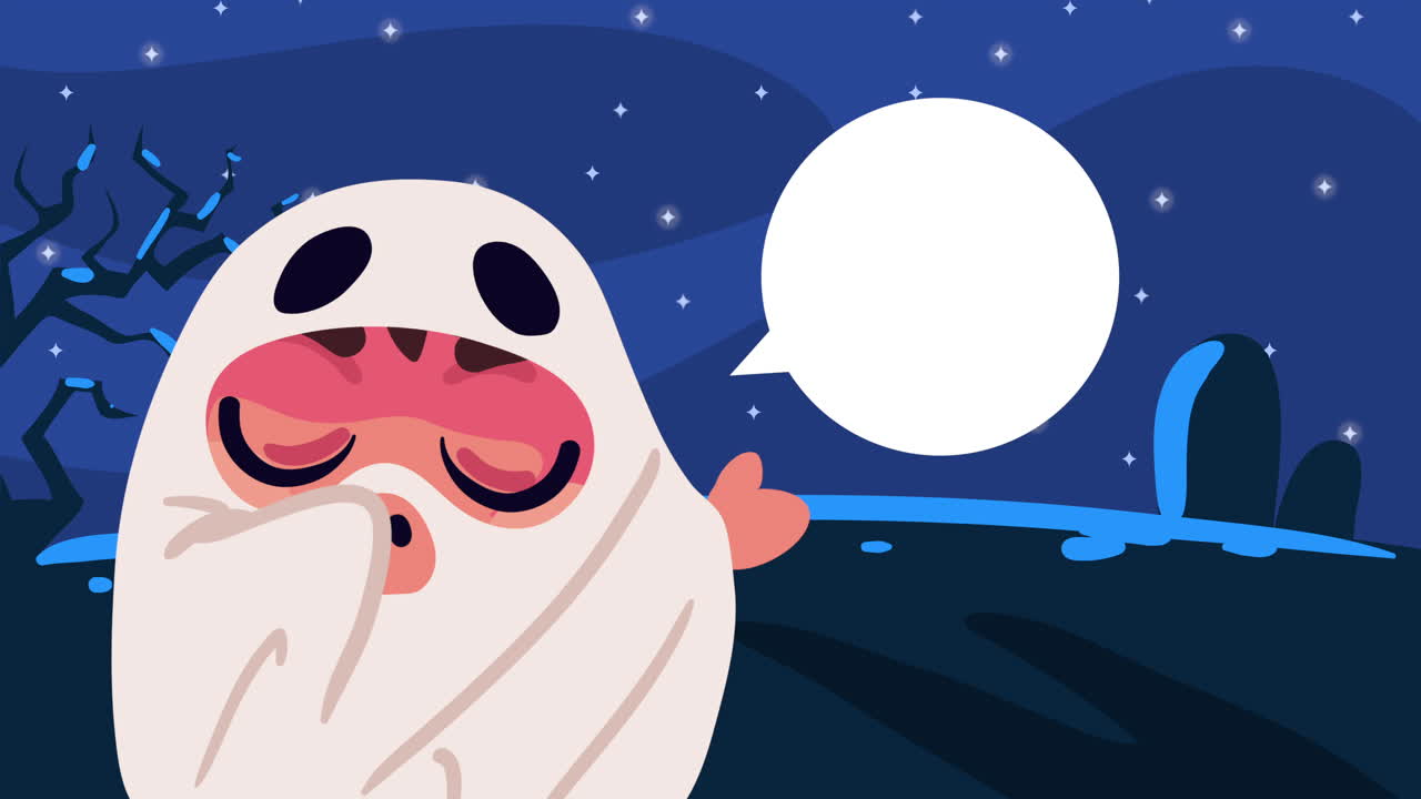 유령이 말하는 할로윈 애니메이션