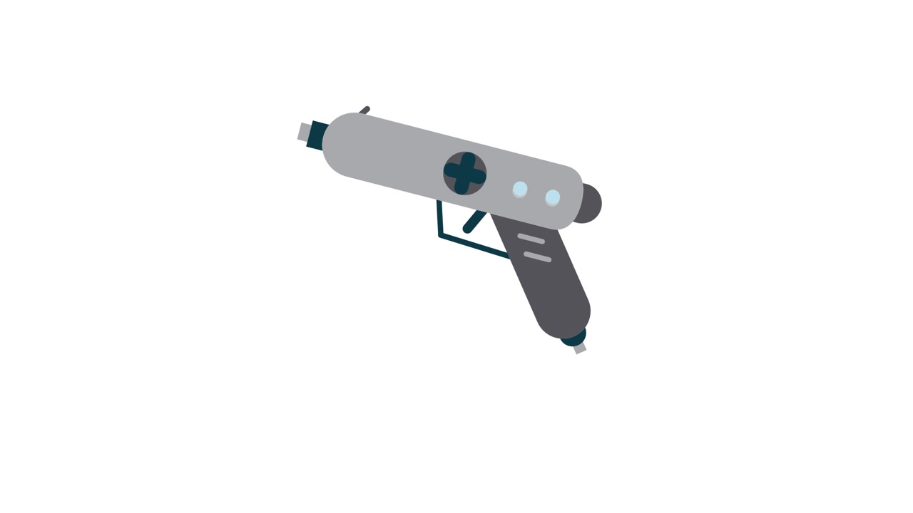 Animated Glue Gun Assembling and Rotating