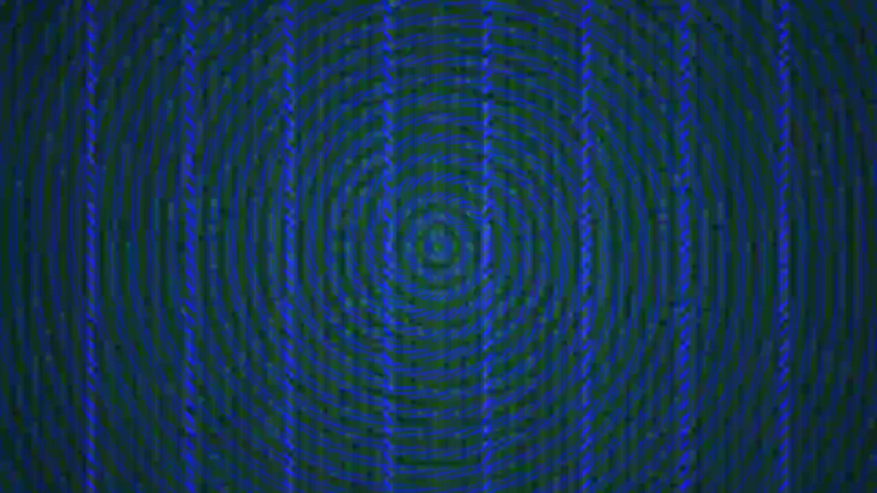 Abstract Digital Spiral Pattern with Glitch Texture