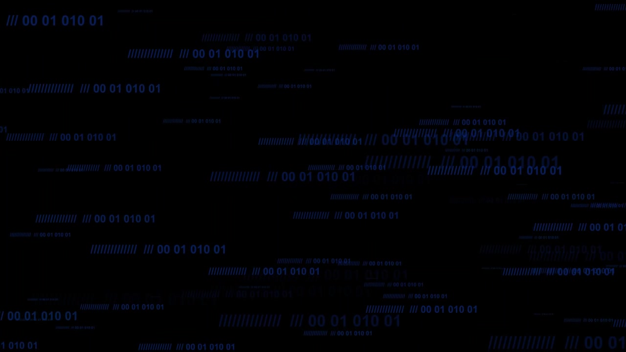 Matrix blue data stream numbers code rain effect visual element tech-driven cyberpunk context