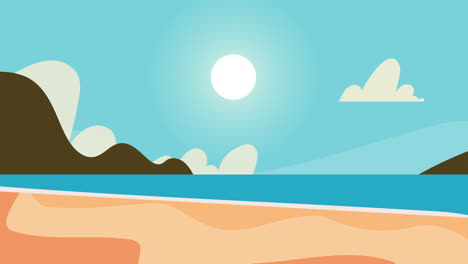 beach landscape illustration