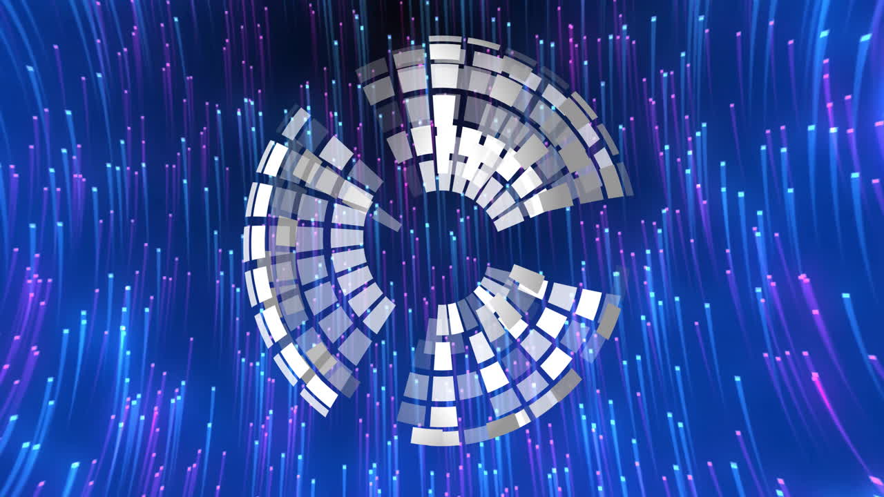 빛의 반점 위에서 회전하는 지구의 애니메이션