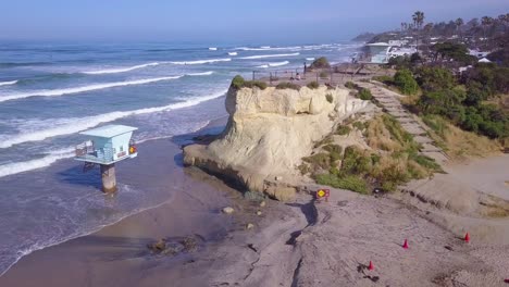 A-beautiful-aerial-above-the-along-the-California-coastline-north-of-San-Diego-1