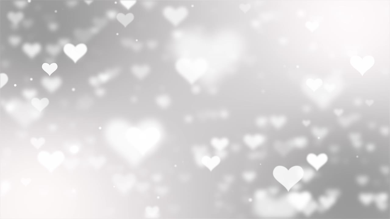 Abstract White Hearts Background