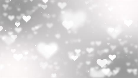 abstract white hearts background