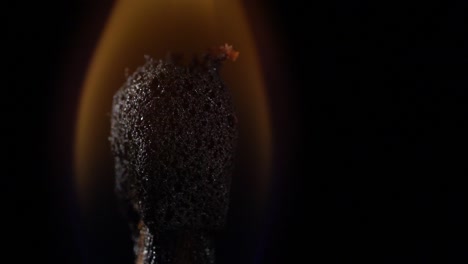 burning match head close-up