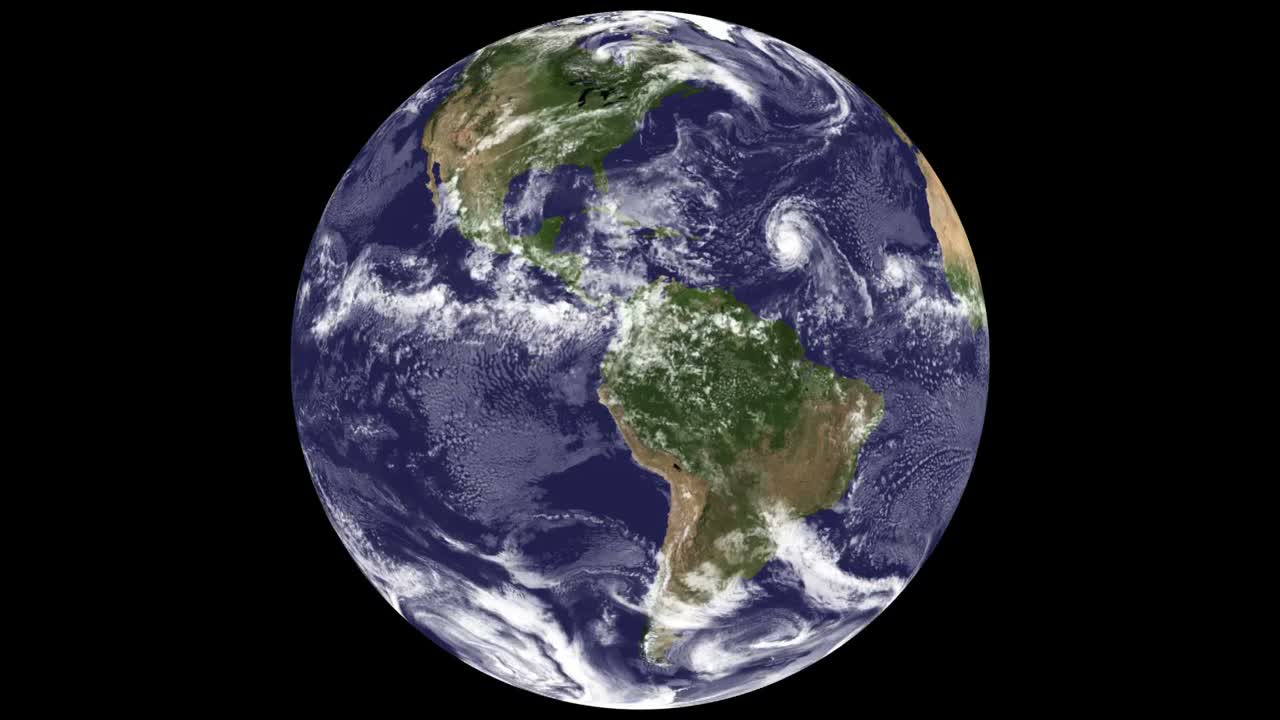 animación de la nasa de un globo que gira desde el espacio con énfasis en el calentamiento global y el clima 2