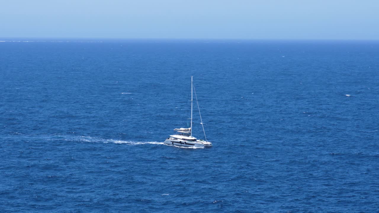 Catamaran Sailing on the Ocean