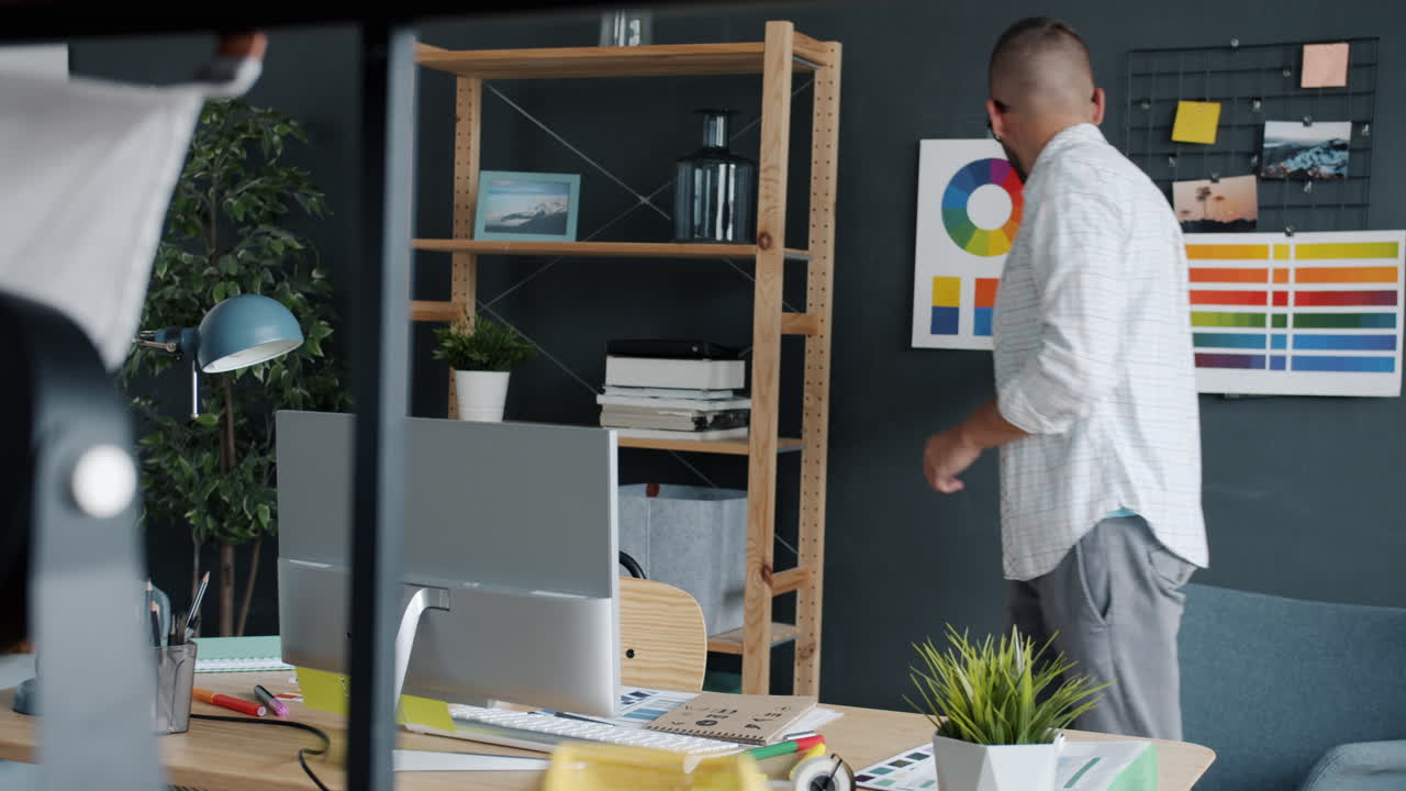 Designer Working in a Modern Home Office