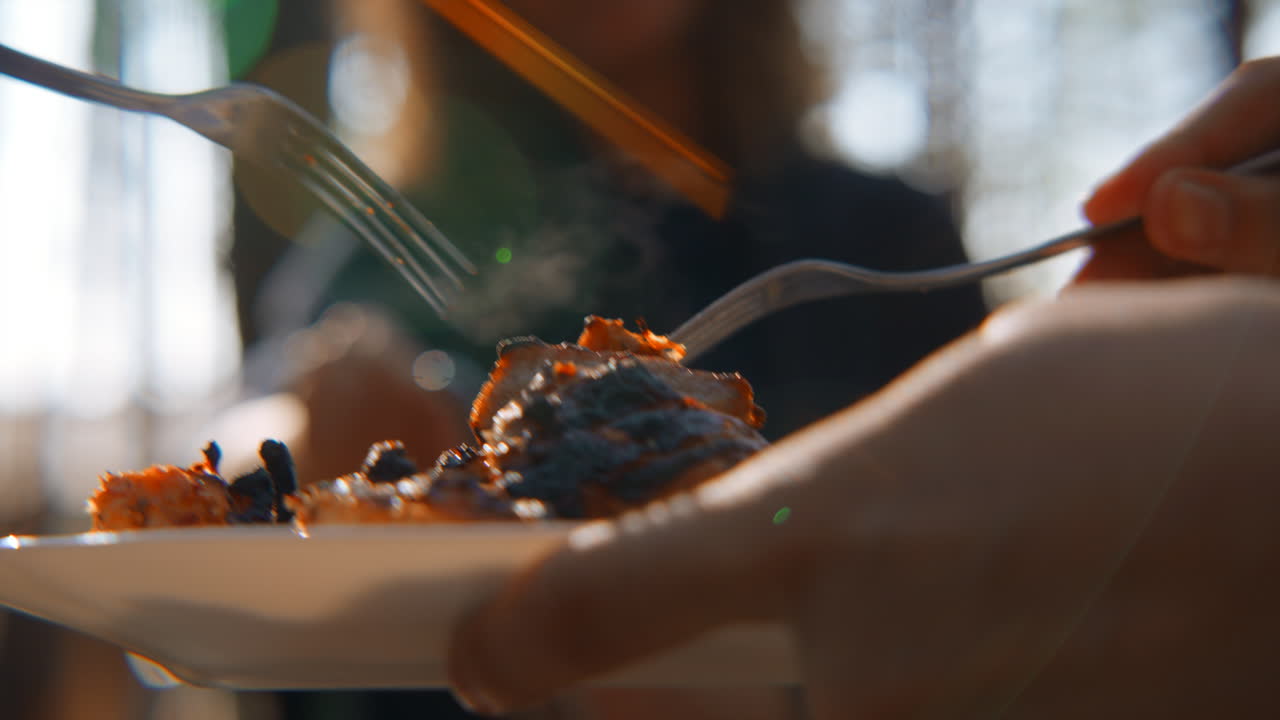 Sharing Grilled Meat