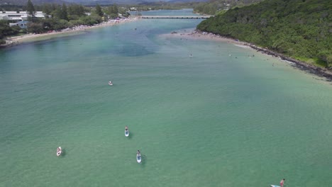 tallebudgera bridge - burleigh mountain - gold coast queensland - australia - aerial