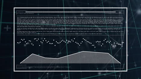 Animación-Del-Procesamiento-De-Datos-Digitales-Sobre-Cuadrícula-Sobre-Fondo-Oscuro