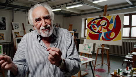 an artist in his studio
