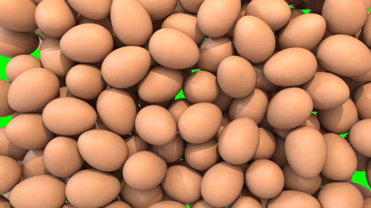 Eggs fill screen transition food breakfast chicken composite overlay element 4K