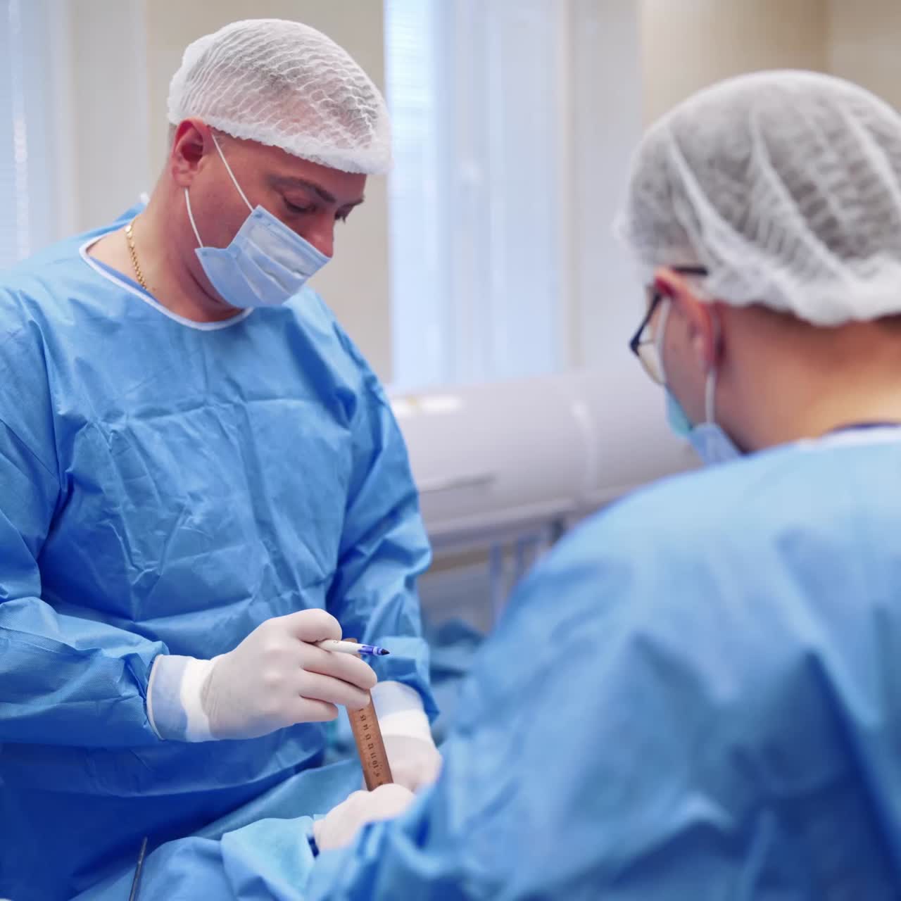 Chirurgi che eseguono una procedura medica in una sala operatoria