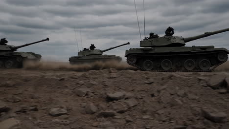 military tanks in action