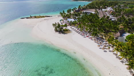 tomada aérea de un dron de una playa tropical