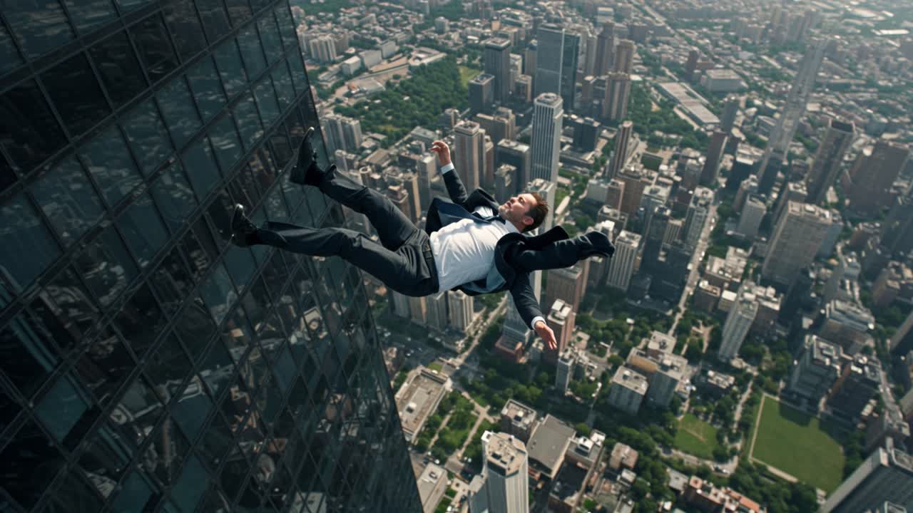 Man Falling from Skyscraper
