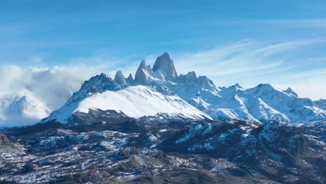 montaña fitz roy en el chalten en la patagonia argentina