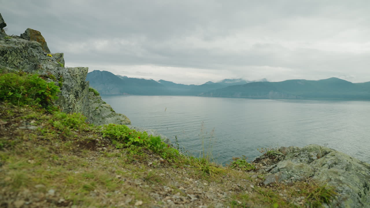 Mountain Lake View from a Clifftop