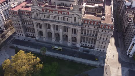 aerial over building of supreme court of justice of the argentine nation