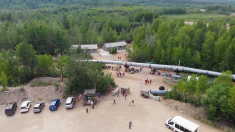 Video-De-Drones-De-4k-Del-Oleoducto-Trans-Alaska-En-Fairbanks,-Ak-Durante-Un-Día-Soleado-De-Verano-3